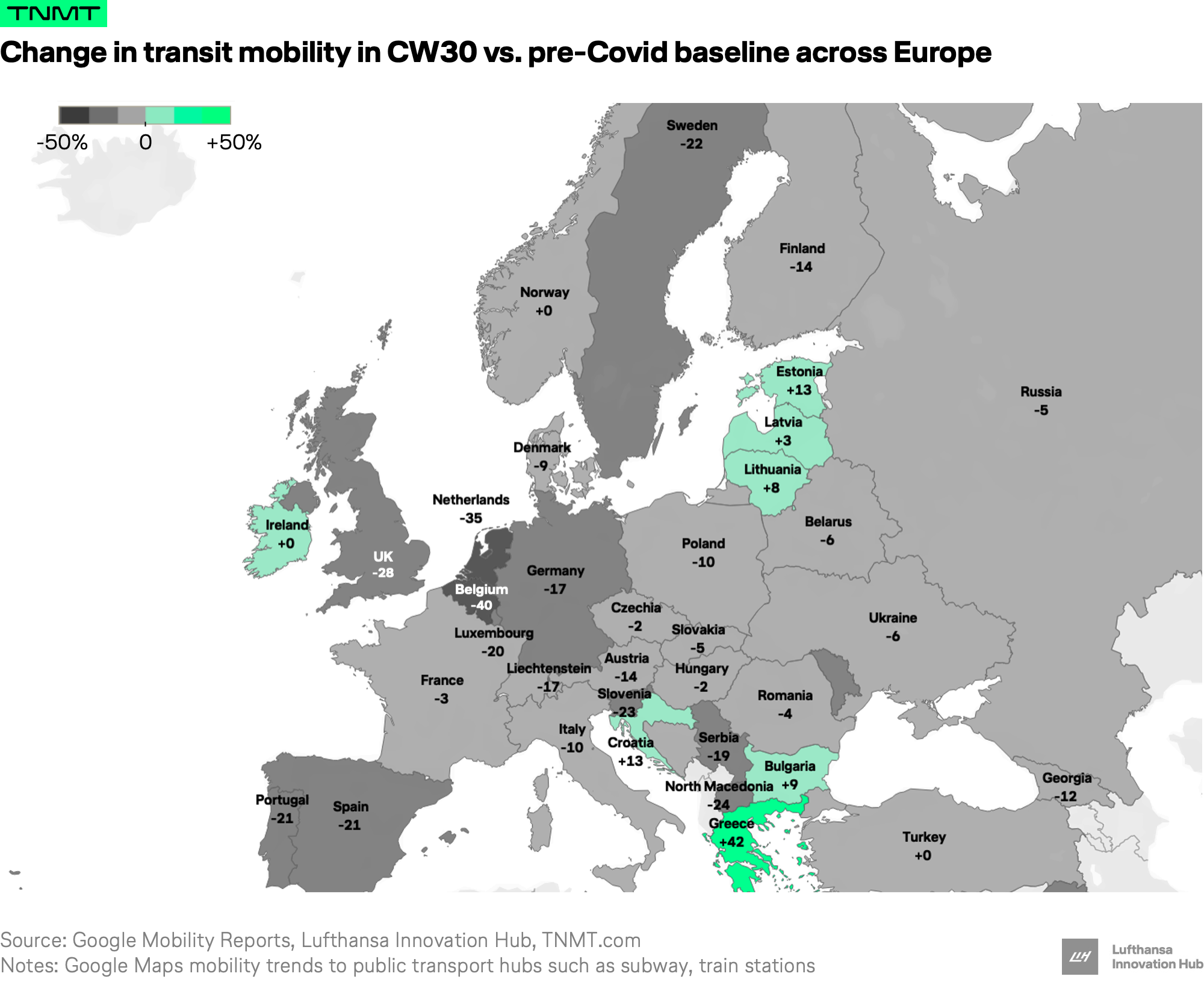 Mapping movement data to transit stations across Europe TNMT